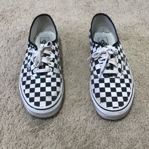Checkered Lace Up Vans